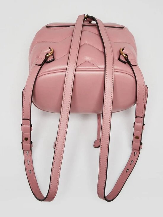 Gucci Pink Quilted Leather Marmont Backpack Bag main image 4